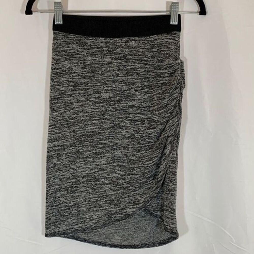 Wilfred Free Heather Grey & Black Runched Side Skirt
